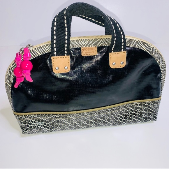 Fossil Handbags - Fossil Key Per black coated handbag